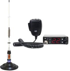PNI Statie radio CB PNI Escort HP 5500 cu antena CB PNI ML70, 70cm, cu baza magnetica 145mm inclusa (PNI-PACK123) - eldaselectric Statii radio