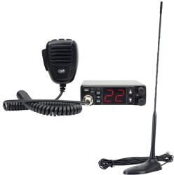 PNI Statie radio CB PNI Escort HP 5500 si antena CB PNI Extra 45, 45 cm, SWR 1.0, 26-30MHz, 150W, negru (PNI-PACK129) Statii radio