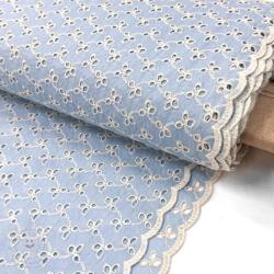  Pamutvászon EMBROIDERY Rosemary light blue