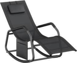 SONGMICS Sezlong balansoar de gradina SONGMICS, cu tetiera reglabila si buzunar lateral (EZ-GCB230B01)