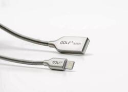 GOLF Cablu Kirsite Micro USB Golf 36M argintiu 1m 2.4A Fast Charging (GC-36MS) - drumix