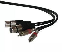 ibiza Cablu 2x RCA tata la 2x XLR mama 1.5m ibiza (CM1.5RXF-2) - drumix