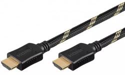 Goobay Cablu Hdmi 1.5m 2.0v Ethernet 3D manta bumbac Goobay (63805) - drumix