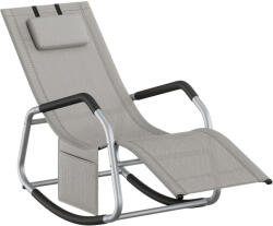 SONGMICS Sezlong balansoar de gradina SONGMICS, gri, cu tetiera reglabila (EZ-GCB230G01)