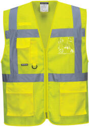 Portwest hi-vis athens executive c376 / Светлоотразителна мрежеста жилетка - hv жълта m (c376yerm)