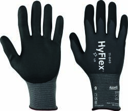 CERVA ANSELL HYFLEX 11-840 / Ръкавици, потопени в вода, от нитрилна пяна Ansell FORTIX 9 (0108009799090)