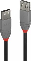 Lindy USB Hosszabbító Fekete 2m 36703 (36703)