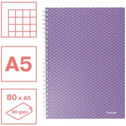 Esselte Colour Breeze spirálfüzet A5 kockás levendula (628469)