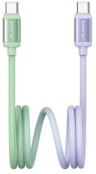 USAMS USB 2.0 Type C Összekötő Zöld-Lila 1.2m SJ756USB02 (SJ756USB02)