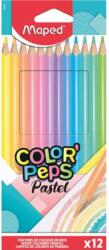 Maped Color Peps Pastel Színes ceruza készlet háromszögletű 12 különböző pasztell szín