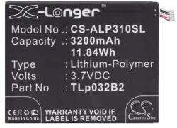 Cameron Sino Alcatel One Touch Pixi 3 8 LTE CAMERON SINO Li-Polymer akku 3.7V/3200mAh, Alcatel TLp032B2 kompatibilis, FEKETE (CS-ALP310SL)