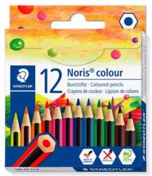 STAEDTLER Noris Colour 185 színes ceruza készlet hatszögletű félhosszú 12 különböző szín (185 01 C12)