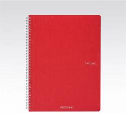 Fedrigoni Ecoqua A4 70 lapos sima spirálfüzet piros (19290006)