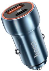 hoco. Z46A autós töltő Type C + USB QC3.0 20W zafírkék