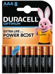 Duracell Optimum mikro ceruza elem (AAA) 8db