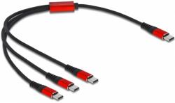 Delock USB 2.0 Type C Összekötő Fekete-Piros 30cm 86712 (86712)