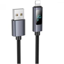 hoco. IPAD HOCO X112 adatkábel USB - lightning, cipőfűző, FEKETE (X112_USB_L_B)