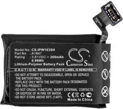 Cameron Sino Apple Watch Series 3 38mm CAMERON SINO Li-Polymer akku 3.81V/260mAh, Apple A1847 kompatibilis, FEKETE (CS-IPW183SH)