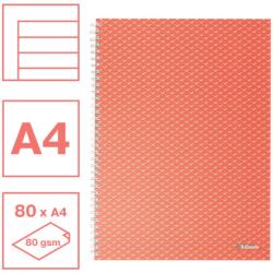 Esselte Colour Breeze spirálfüzet A4 vonalas korall (628483)