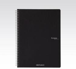 Fedrigoni Ecoqua A4 70 lapos sima spirálfüzet fekete (19290009)