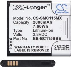 Cameron Sino Samsung K-Zoom CAMERON SINO Li-Ion akku 3.8V/2000mAh, Samsung EB-BC115BBC kompatibilis, FEKETE (CS-SMC115MX)