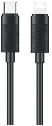 USAMS U94 adatkábel USB - lightning 30W PD gyorstöltő 100cm FEKETE SJ781USB01 (SJ781USB01)