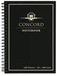 ConCorde Spirálfüzet A5 vonalas 70 lap fekete (8959-CON)