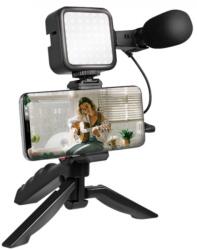 LOGILINK AA0157 Vlogger Kit LED fénnyel mikrofonnal állvánnyal (AA0157)