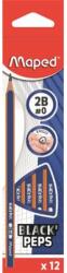 Maped Grafitceruza 2B háromszögletű Black Peps Navy 12 db