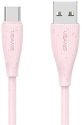 USAMS GREEN SERIES adatkábel USB - Type-C, 100cm, RÓZSASZÍN (SJ714USB04)