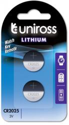 Uniross CR2025 3V lithium gombelem (CR) 2db