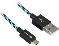 Sharkoon USB Micro USB Átalakító Fehér-Kék 1m 4044951027088 (4044951027088)