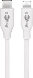 Goobay USB 2.0 Type C Lightning Töltő/adat Fehér 1m 39446 (39446)