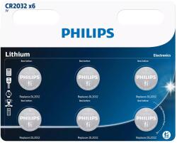 Philips Minicells CR2032 Lithium gombelem (CR) 3V 6db (CR2032P6/01B)