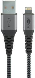 Goobay USB Lightning Töltő/adat Szürke 2m 49269 (49269)