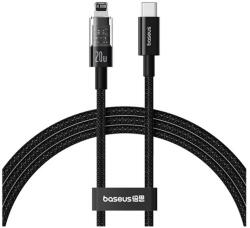 Baseus GEM USB-Lightning kábel 20W PD gyorstöltő 1m fekete P10373001111-00 (P10373001111-00)