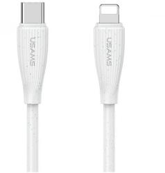 USAMS IPAD Air USAMS GREEN SERIES adatkábel Type-C - lightning, 100cm, FEHÉR (SJ717USB02)