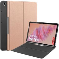 Gigapack lenovo tab plus tok álló bőr hatású flip oldalra nyíló rozéarany GP-181790 (GP-181790)