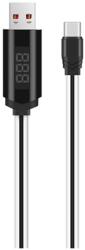 hoco. U29 adatkábel USB - Type-C, LED kijelző, FEHÉR (U29_TYPE-C_W)