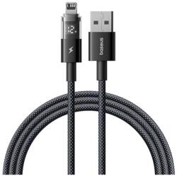 Baseus DISPLAY II adatkábel USB-Lightning 2.4A 200cm fekete P10382700121-01 (P10382700121-01)