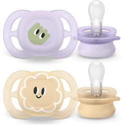Philips Avent Sooter Ultra start 0-2hó 2db lila-sárga (SCF075/03)