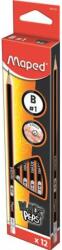 Maped Grafitceruza radírral HB háromszögletű Black Peps 12 db