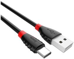 hoco. X27 adatkábel USB - Type-C, törésgátló, FEKETE (X27_TYPE-C_1.2M_B)