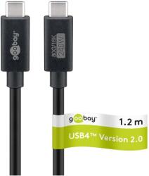 Goobay USB 4.0 Type C Összekötő Fekete 1.2m 74376 (74376)