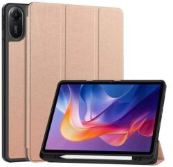 Gigapack redmi pad 2 tok álló, bőr hatású aktív flip, ceruza tartó, rozéarany (GP-171813)