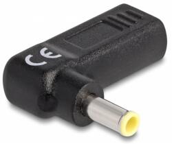 Delock Laptop töltőkábel adapter USB Type-C anya - Samsung 5.5 x 3.0 mm apa 90° fokban hajlított (60013)