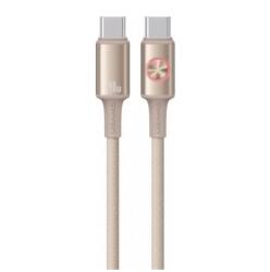 USAMS HUAN adatkábel Type-C - Type-C, 120cm, TITÁNSZÜRKE (SJ751USB02)