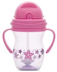 Lorelli Szívószálas itató fogantyúval 275ml - Pink/Purple (3800166106076)
