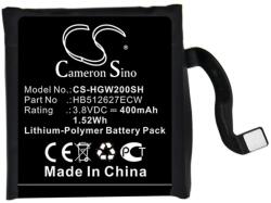 Cameron Sino Huawei Watch 2 Pro CAMERON SINO Li-Polymer akku 3.8V/400mAh Huawei HB512627ECW kompatibilis (CS-HGW200SH)