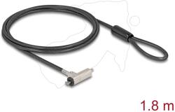Navilock Laptop biztonsági kábel kulcszárral HP Nano slothoz 1.80 m fekete 20678 (20678)